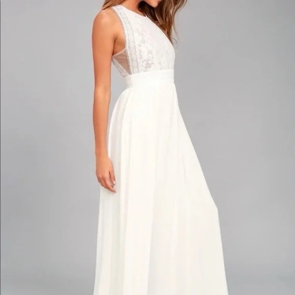 LULUS - Forever and Always White Lace Maxi Dress - Picture 2 of 9